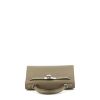 Hermes Kelly 28 cm handbag in grey epsom leather - 360 Front thumbnail