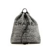 Mochila Chanel Sac à dos en lona gris - 360 thumbnail