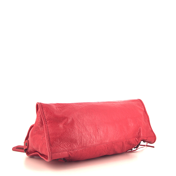 Bolso de mano Balenciaga Classic City en cuero rosa - Detail D5