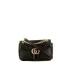 Bolso de mano Gucci GG Marmont en cuero acolchado negro - 360 thumbnail