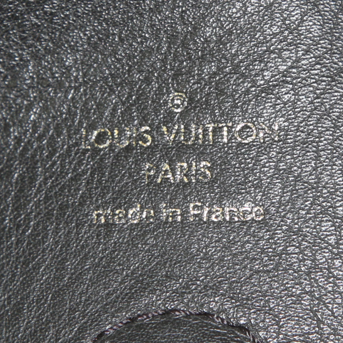 Shopping bag Louis Vuitton Tuileries in tela monogram marrone e pelle nera - Detail D3