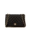 Chanel  Timeless Jumbo shoulder bag  in black quilted leather - 360 thumbnail