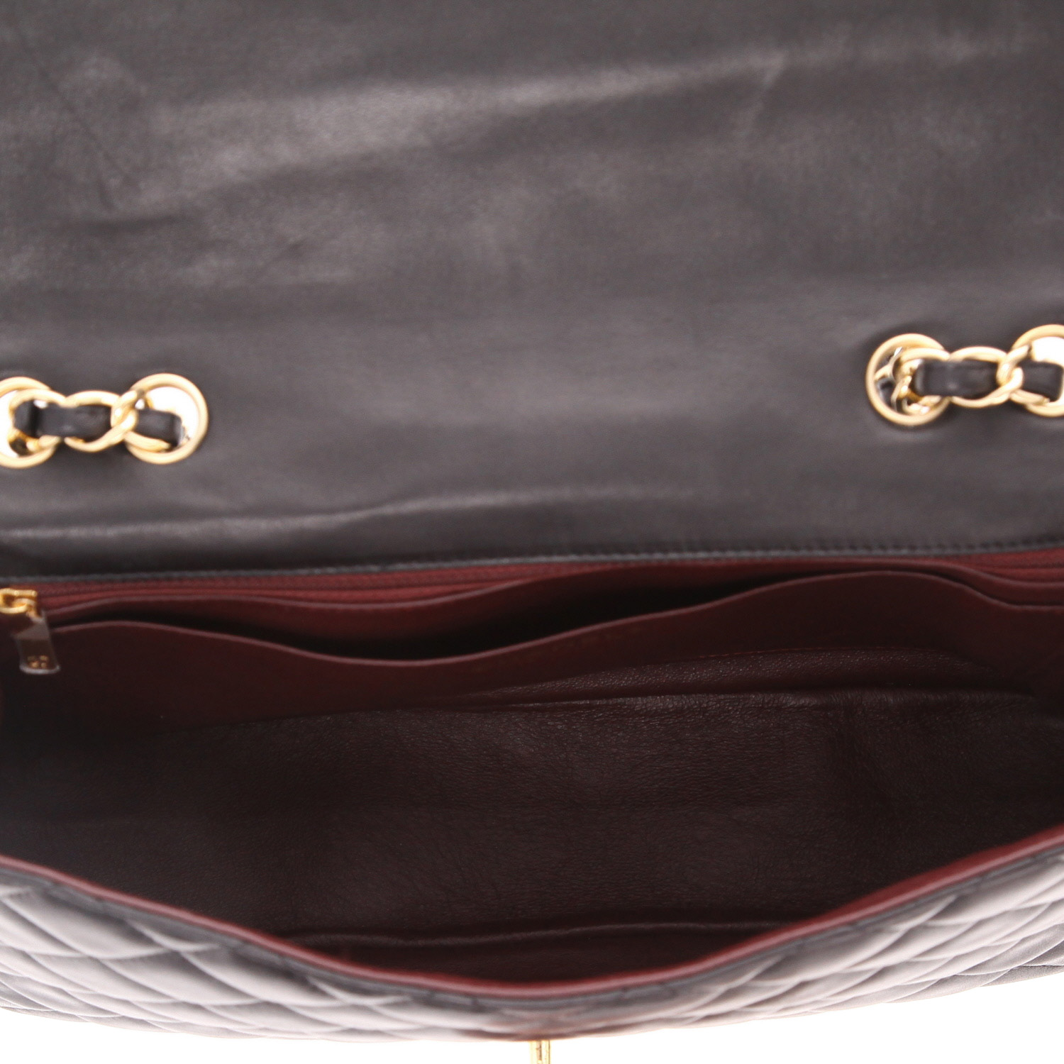 Bolso bandolera Chanel  Timeless Jumbo en cuero acolchado negro - Detail D3