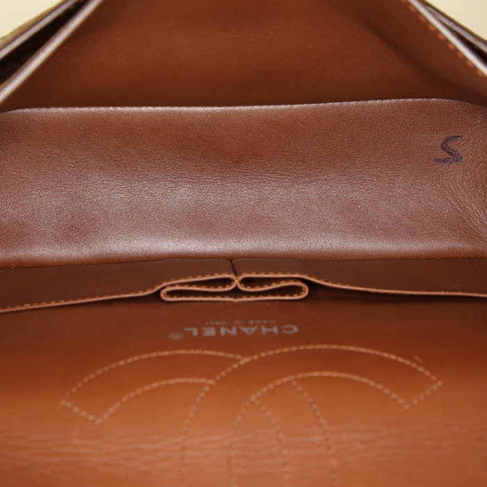 Borsa Chanel 2.55 in pelle invecchiata marrone - Detail D3