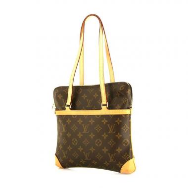 Bolso de mano Louis Vuitton Coussin en lona Monogram marrón y cuero natural