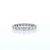 Vintage wedding ring in white gold and diamonds - 360 thumbnail