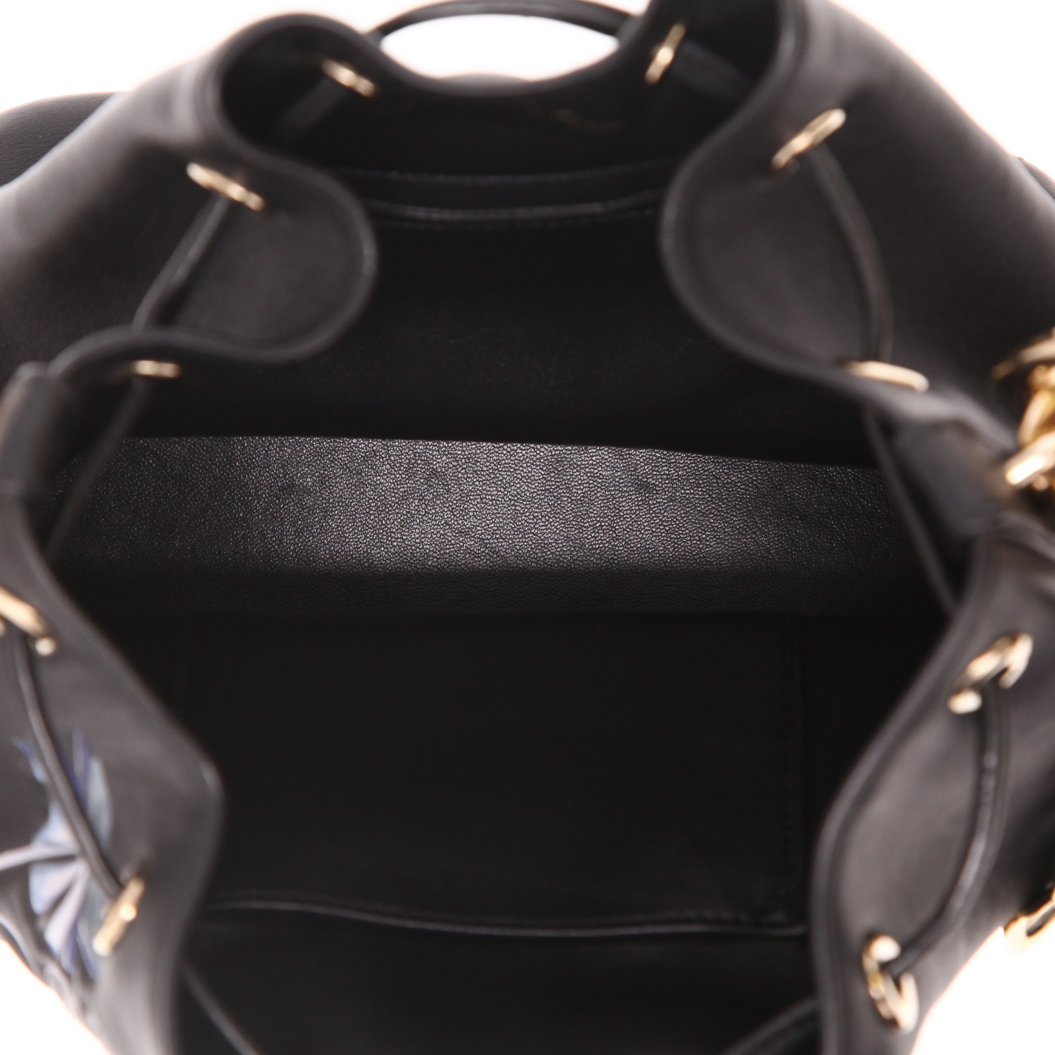 Sac à main Dior Bucket en cuir noir - Detail D3