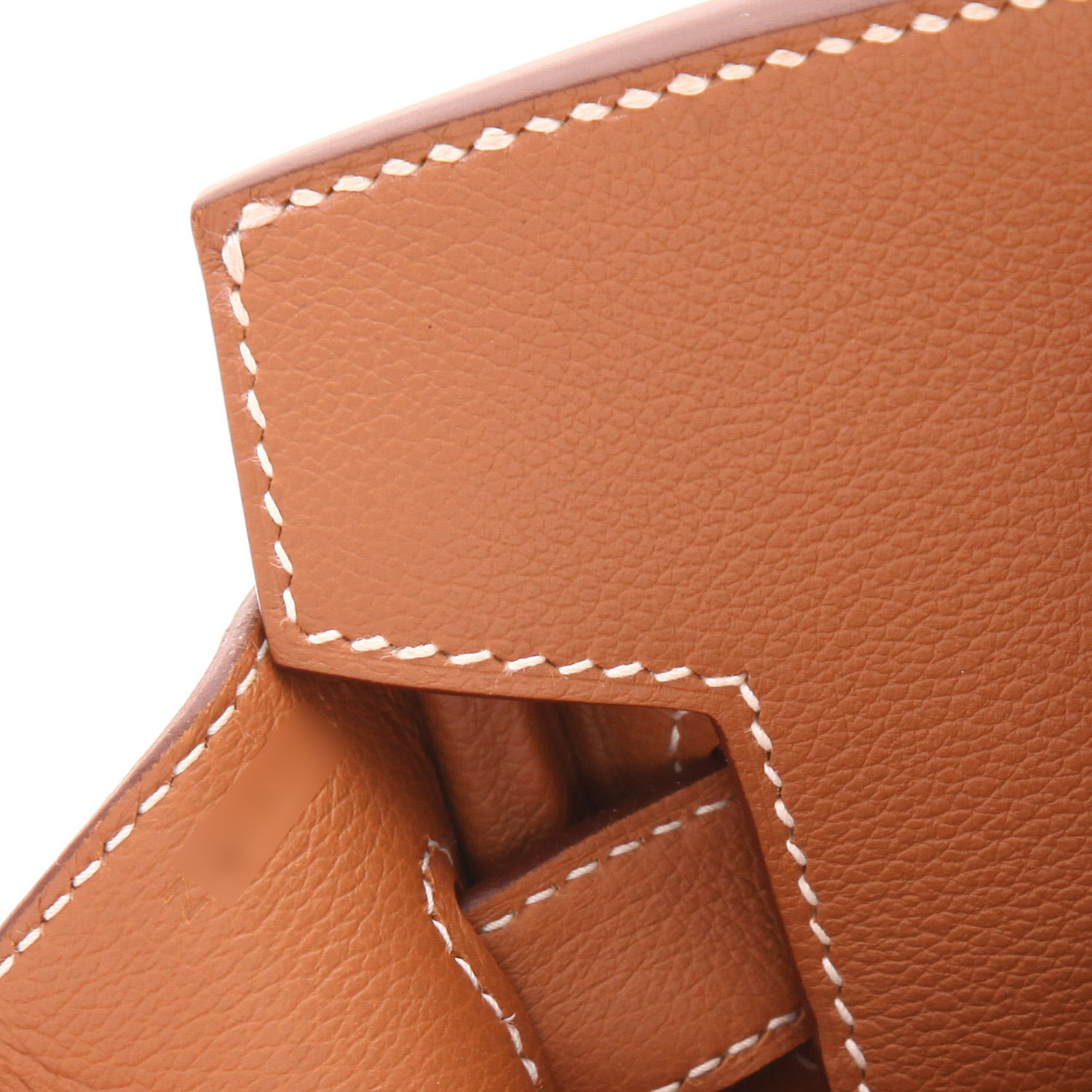 Borsa da viaggio Hermes Haut à Courroies - Travel Bag in pelle Barenia marrone e tela beige - Detail D4