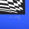 Victor Vasarely, "Japet BW/Blue", silkscreen in colors on paper, artist proof, signed and justified, of 1989 - Detail D1 thumbnail
