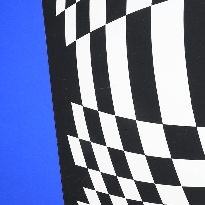 Victor Vasarely, “Japet BW/Blue”, sérigraphie en couleurs sur papier, épreuve d'artiste, signée et justifiée, de 1989 - Detail D5
