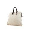 Hermès Heeboo handbag in beige canvas and brown leather - 00pp thumbnail