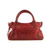 Balenciaga Classic City First handbag in red leather - 360 thumbnail
