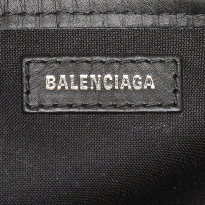 Bolso Cabás Balenciaga pequeño en lona negra y leoparda - Detail D4