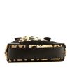 Shopping bag Balenciaga piccola in tela nera e leopardata - Detail D5 thumbnail