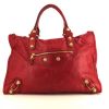 Balenciaga Giant City handbag in red leather - 360 thumbnail