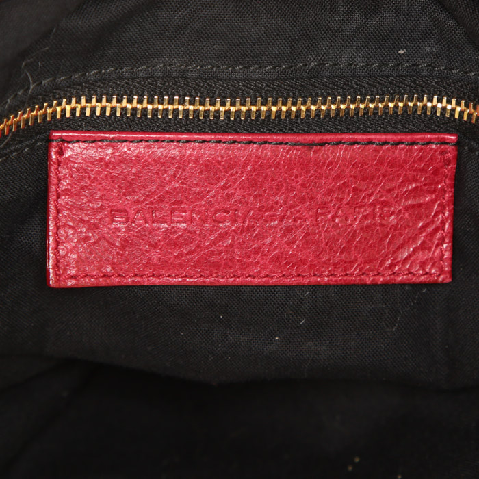 Borsa Balenciaga Giant City in pelle rossa - Detail D3