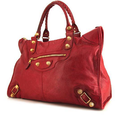 Bolso de mano Balenciaga Giant City en cuero rojo