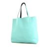 Hermes Double Sens shopping bag in blue and turquoise leather - 00pp thumbnail