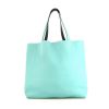 Shopping bag Hermes Double Sens in pelle blu e turchese - 360 thumbnail