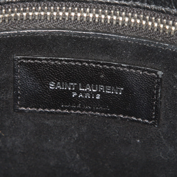 Bolso de mano Saint Laurent Sac de jour en cuero negro - Detail D4