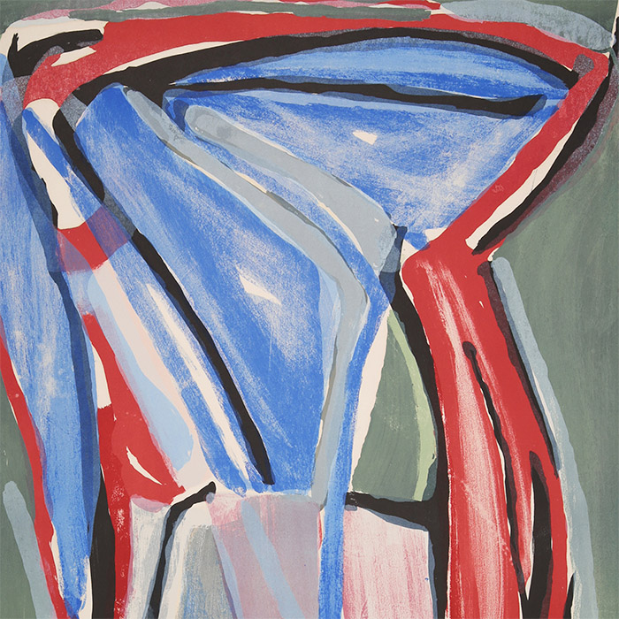Bram van Velde, Untitled, lithograph in colors on paper, artist proof, signed and framed, limited edition, of 1975 - Detail D1