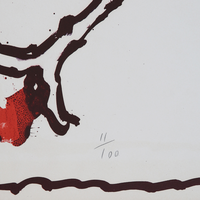 Pierre Alechinsky, Untitled, lithograph in colors on paper, signed, numbered, of 1980 - Detail D3