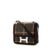 Borsa a tracolla Hermès  Constance in tela cerata nera e arancione e pelle nera - 00pp thumbnail