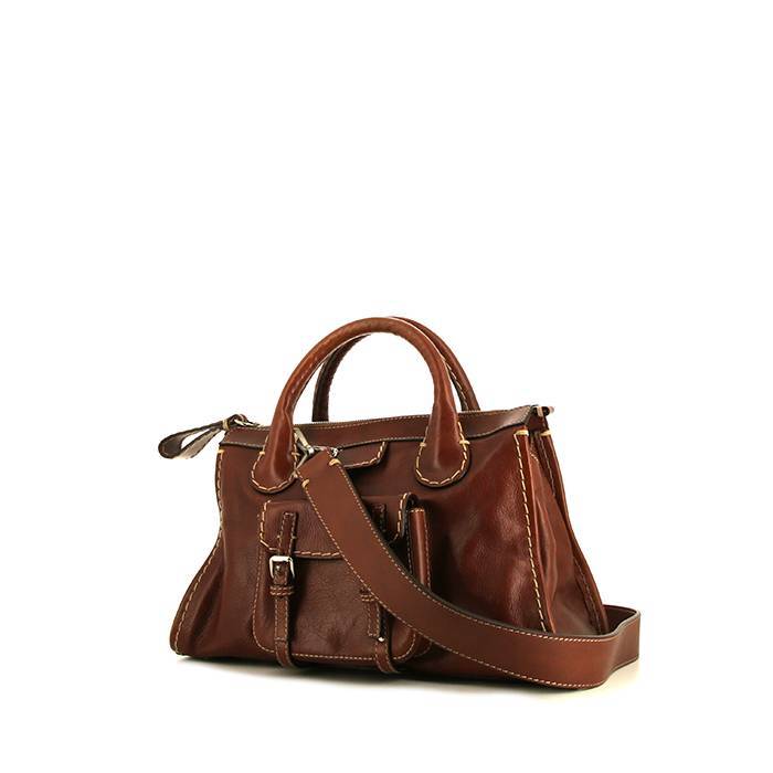 Chloé Edith handbag in brown leather - 00pp
