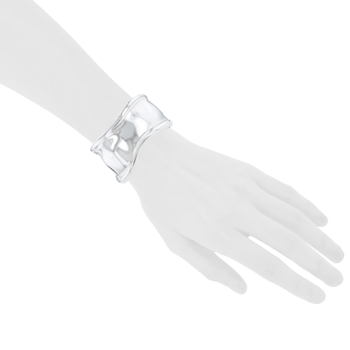 Tiffany & Co Bone small model cuff bracelet in silver - Detail D1