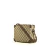 Gucci Messenger shoulder bag in beige monogram canvas and brown leather - 00pp thumbnail