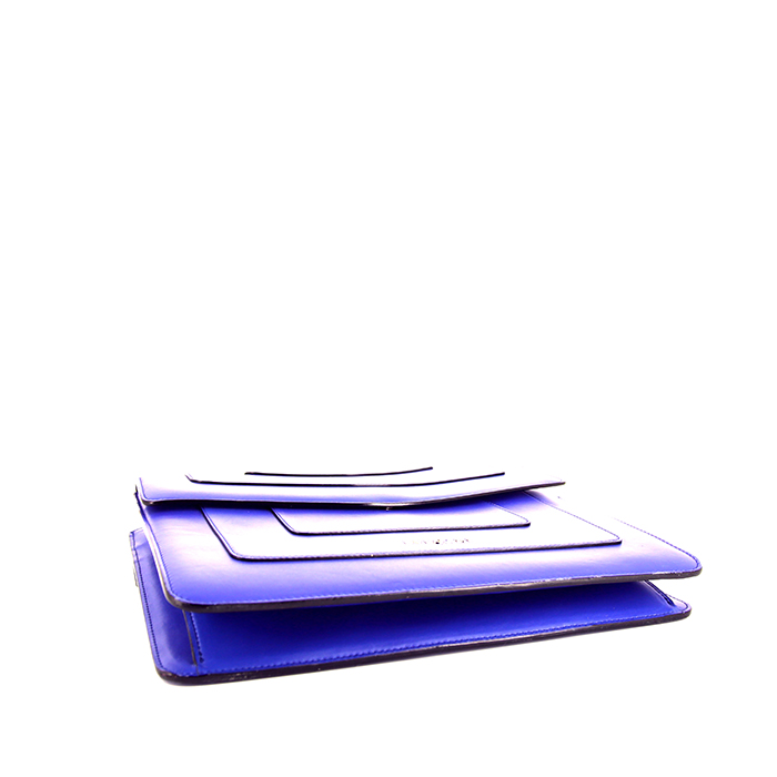 Sac à main Bulgari Serpenti en cuir bleu - Detail D4