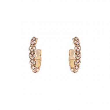 Paire de boucles d'oreilles Fred Pain de Sucre Celebration en or rose et diamants
