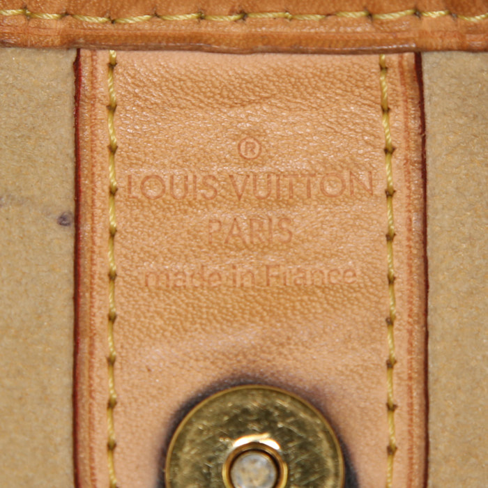 Borsa Louis Vuitton Galliera in tela monogram marrone e pelle naturale - Detail D3