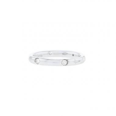 Sortija Pomellato Lucciole en oro blanco y diamantes