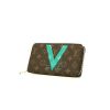 Portafogli Louis Vuitton Zippy in tela monogram cerata marrone con motivo - 00pp thumbnail