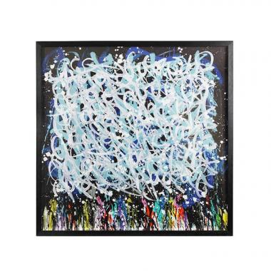 JonOne, "La Blanche", lithographie en couleurs sur papier, signée, numérotée et encadrée, de 2018