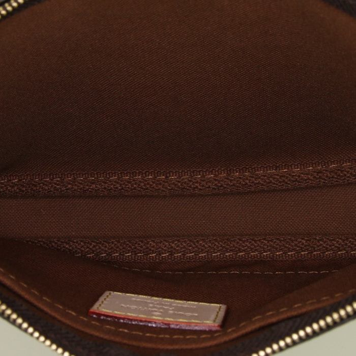Louis Vuitton Multi-Pochette Accessoires shoulder bag in brown monogram canvas and natural leather - Detail D3