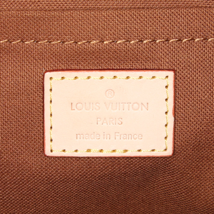 Borsa a tracolla Louis Vuitton Multi-Pochette Accessoires in tela monogram marrone e pelle naturale - Detail D4