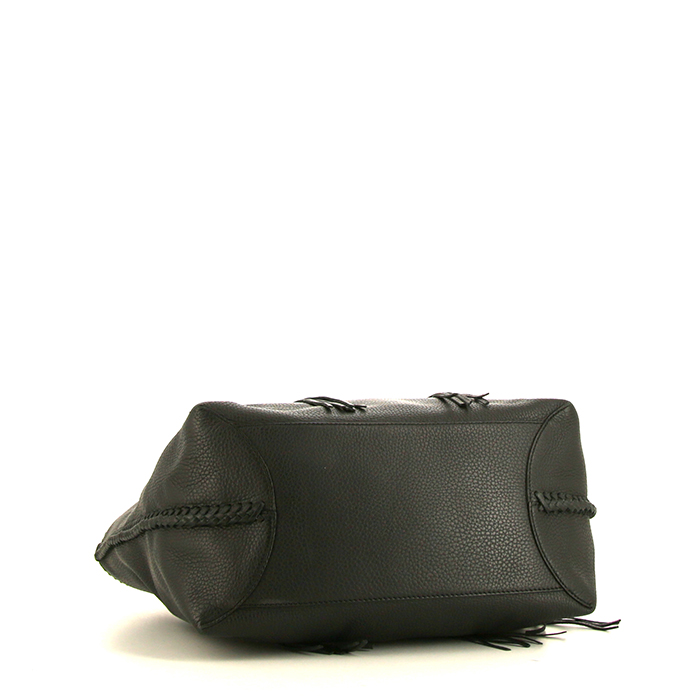 Shopping bag Tod's in pelle martellata nera - Detail D4