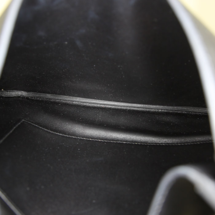 Bolso bandolera Hermès Trim en cuero negro - Detail D2