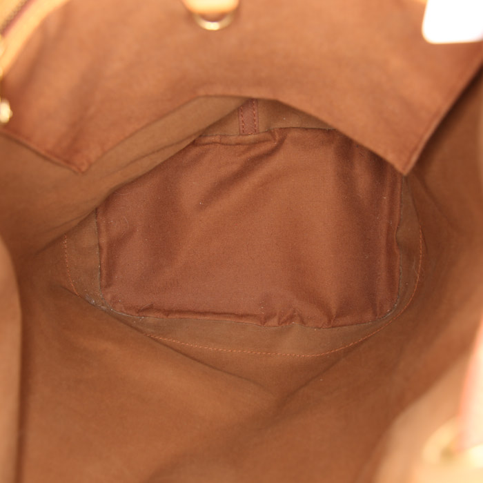 Sac de voyage Louis Vuitton America's Cup en toile siglée rouge et cuir naturel - Detail D2