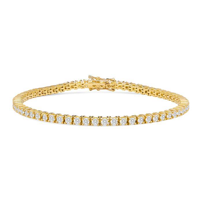 bracelet ligne en or jaune et diamants (2, 95 carats)