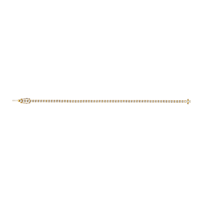 Bracelet ligne en or jaune et diamants (2,95 carats)