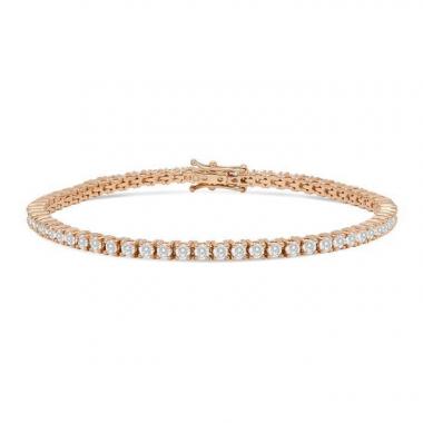 Bracelet en or rose et diamants (2,95 carats)