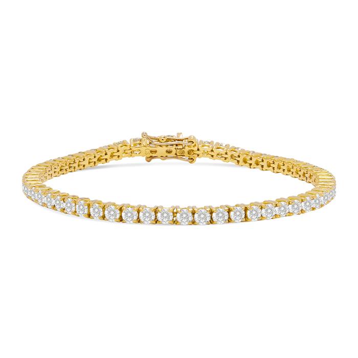 bracelet en or jaune et diamants (5, 13 carats)