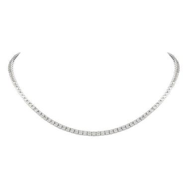 Collier en or blanc et diamants (5.90 carats)