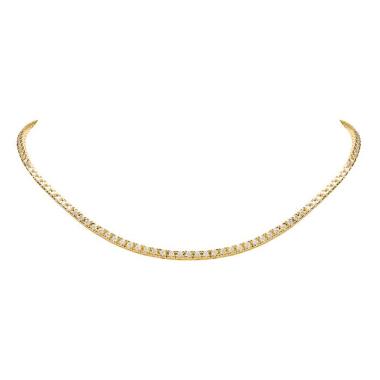 Collier en or jaune et diamants (5,90 carats)