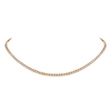 Collier en or rose et diamants (5.90 carats)