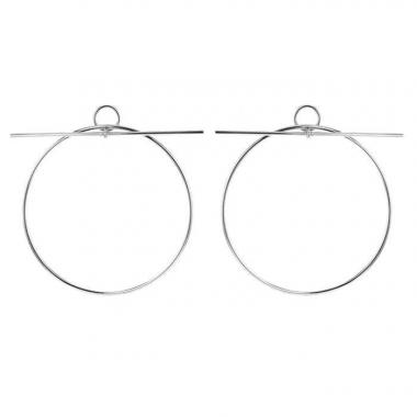 Hermès Loop large model earrings in silver