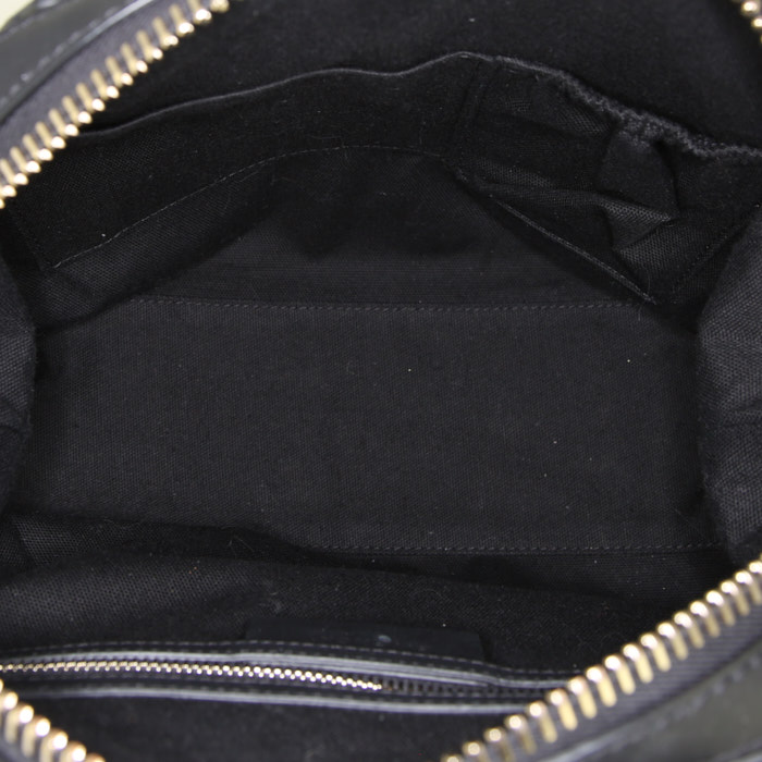 Givenchy Nightingale handbag in black, purple and gold leather - Detail D3